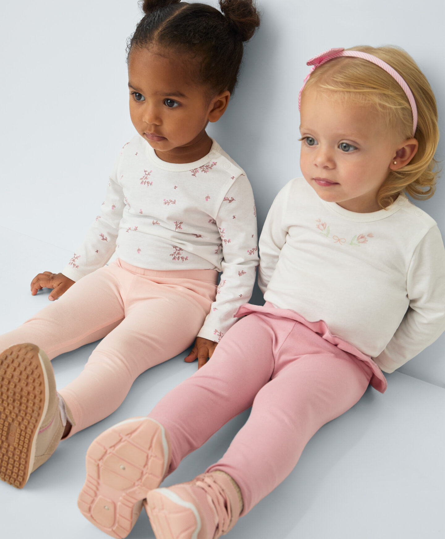 set leggings rosa da neonata