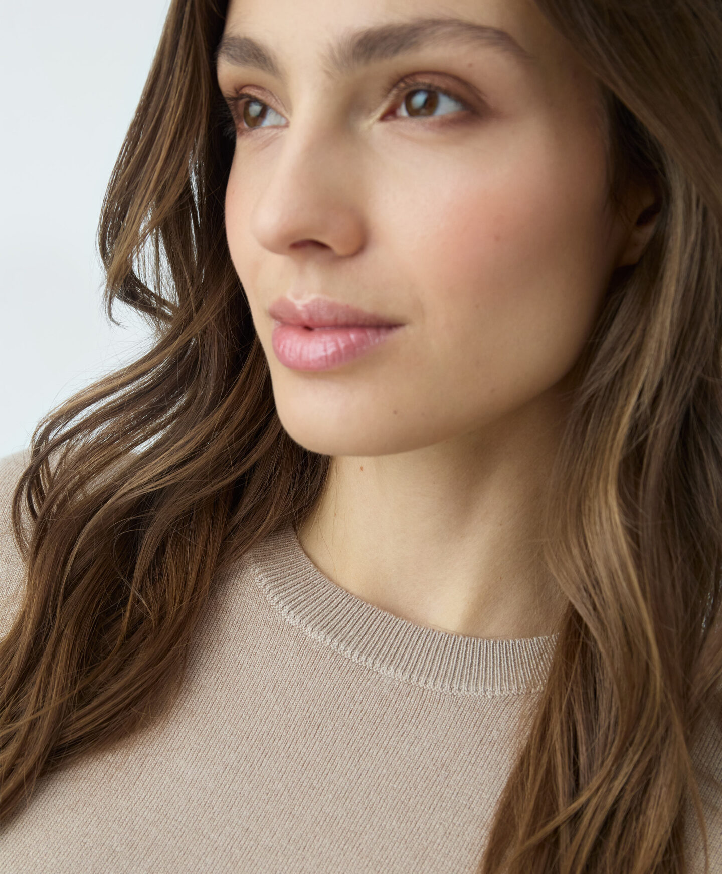 maglione beige donna in viscosa