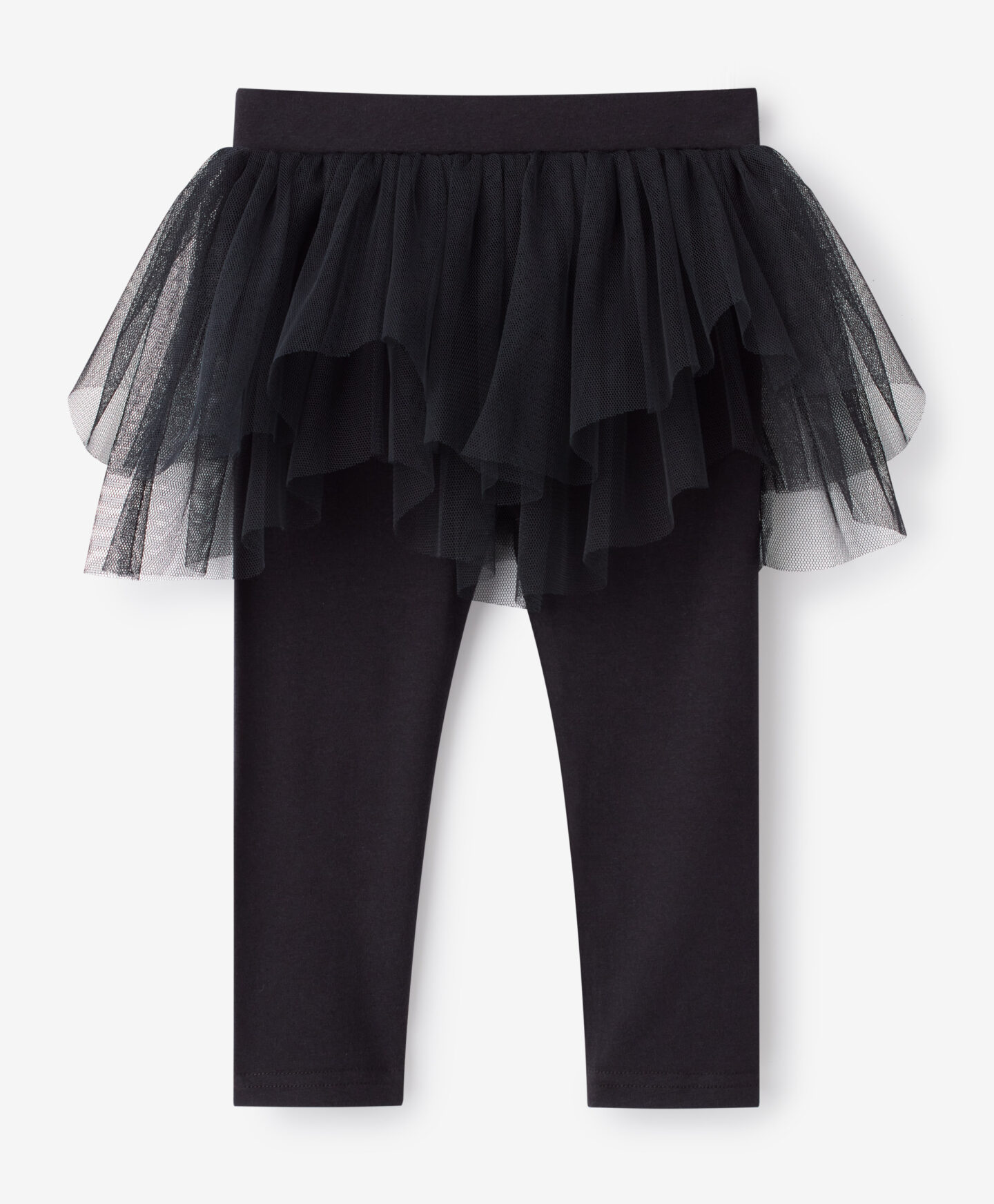 leggings neri neonata con tulle