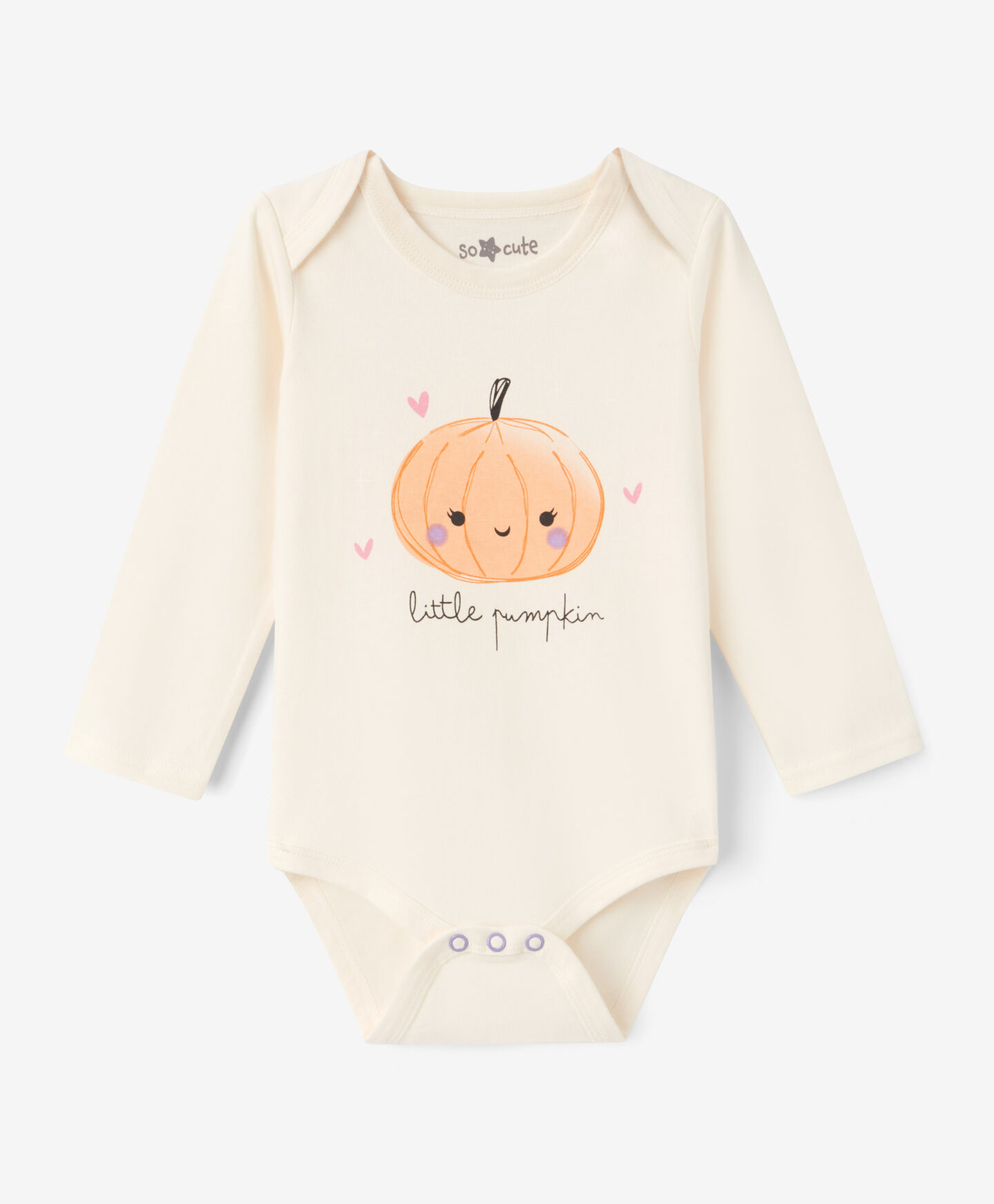 body bianco da neonata con zucca
