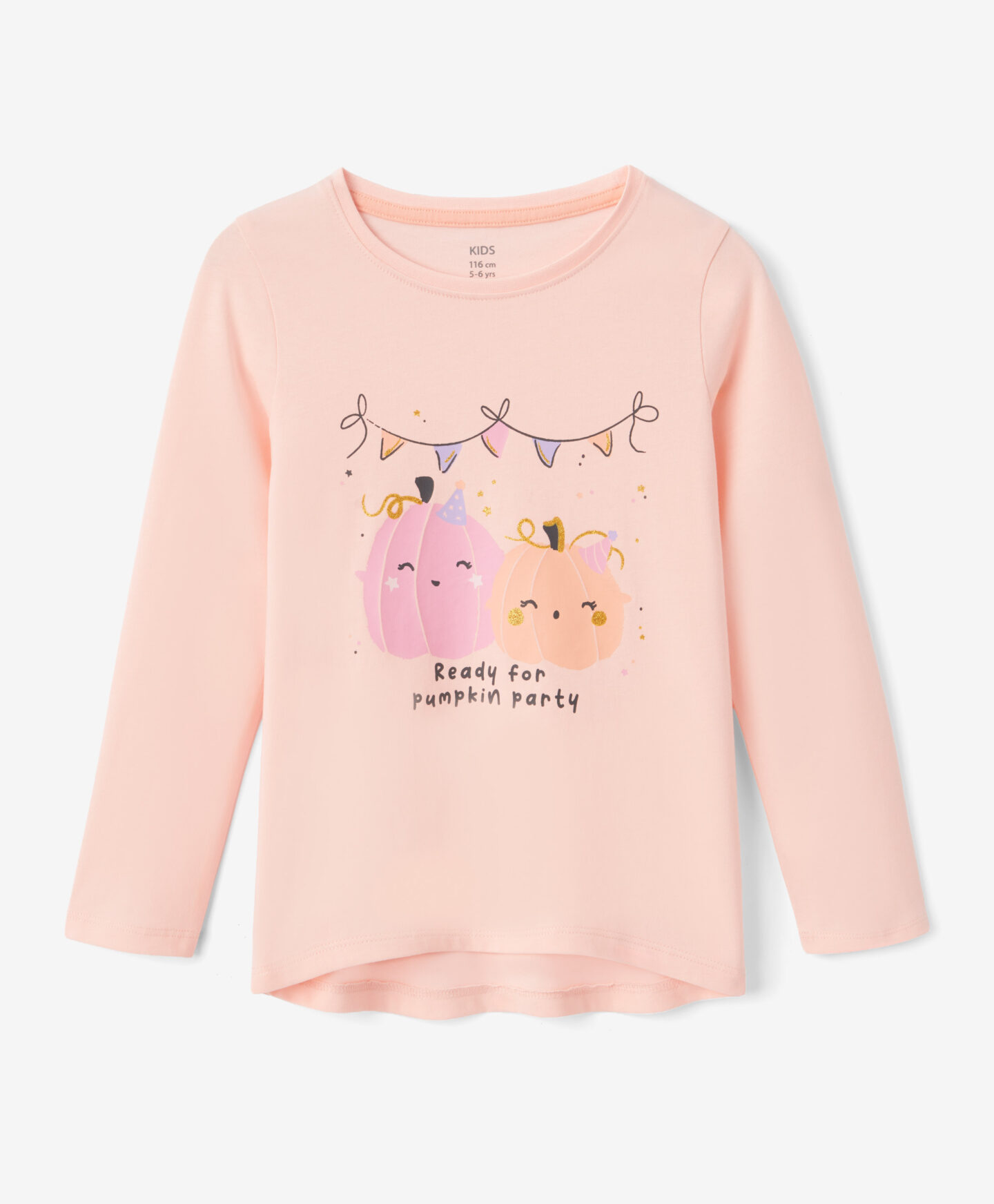 maglia rosa da bambina con stampa