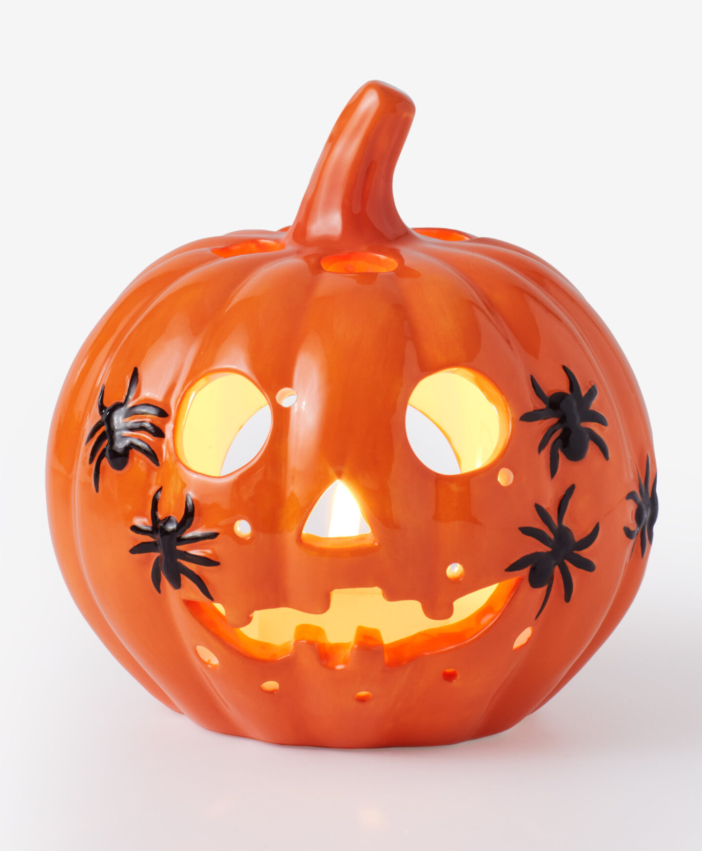 portacandela zucca arancione