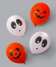 Balony LED 4 szt. białe i pomarańczowe