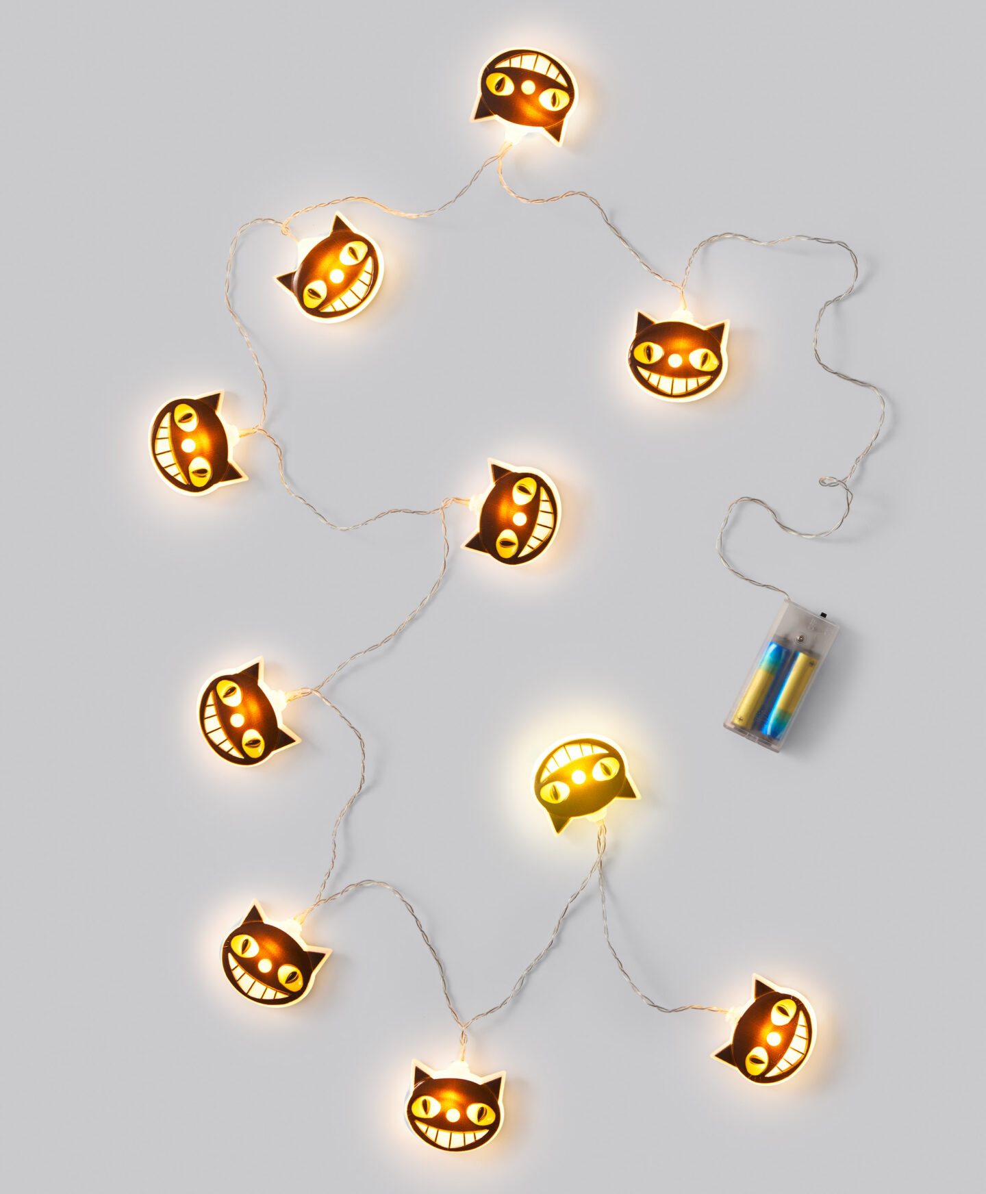 filo di luci led con gatto