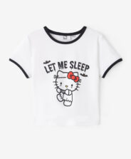 T-shirt dziewczęcy Hello Kitty z nadrukiem