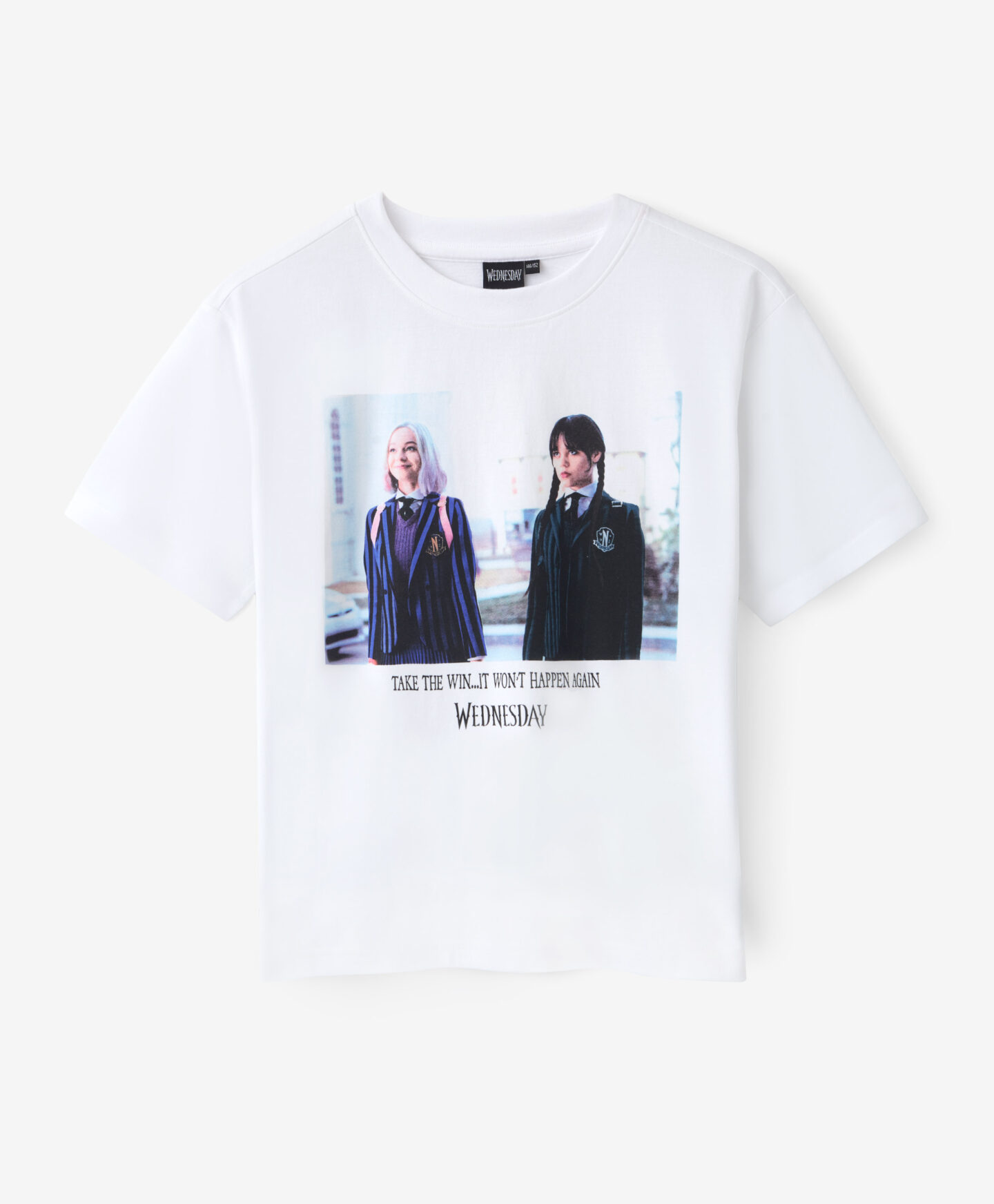 t-shirt bianca con stampa ragazza