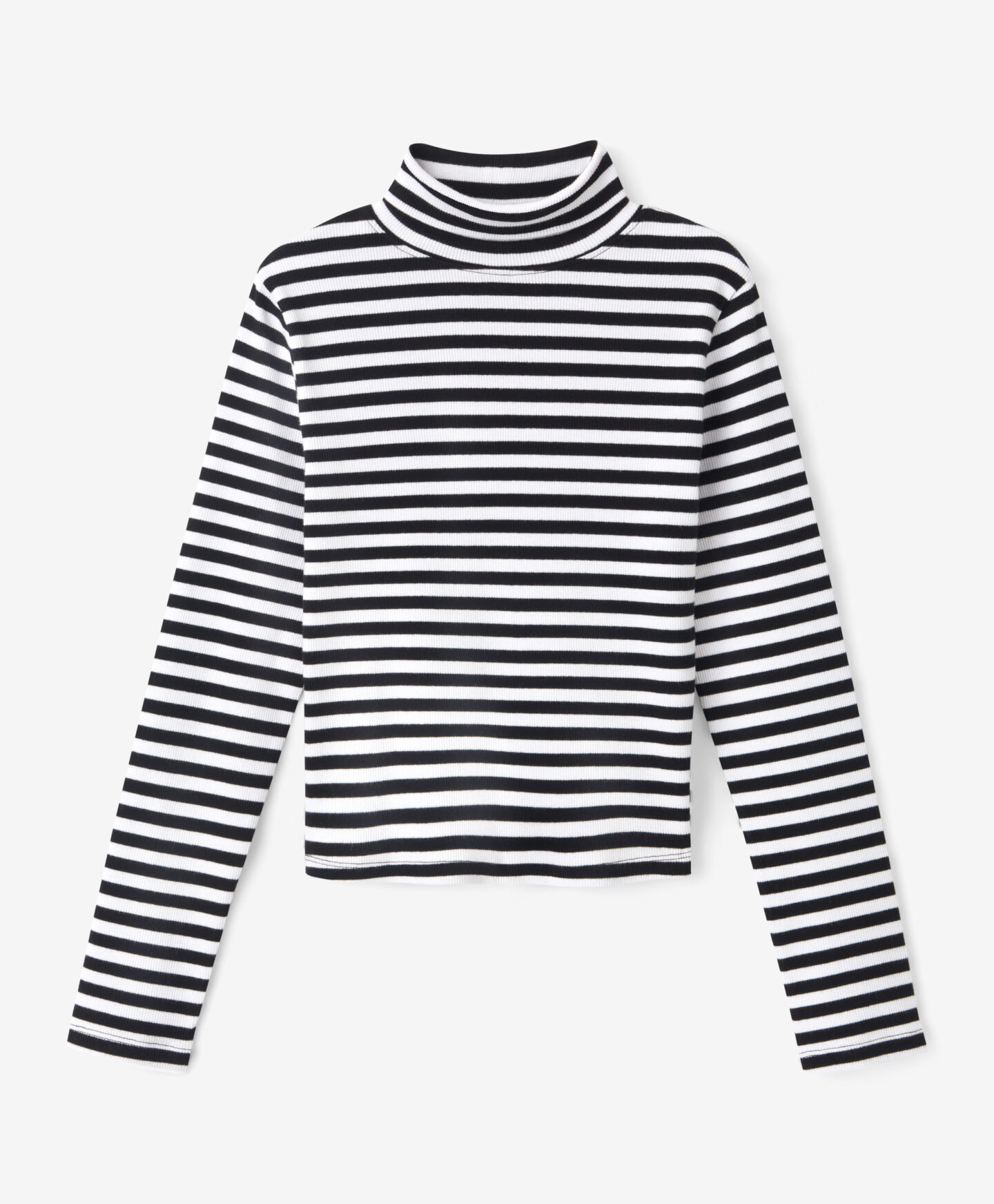 maglia a righe collo alto ragazza