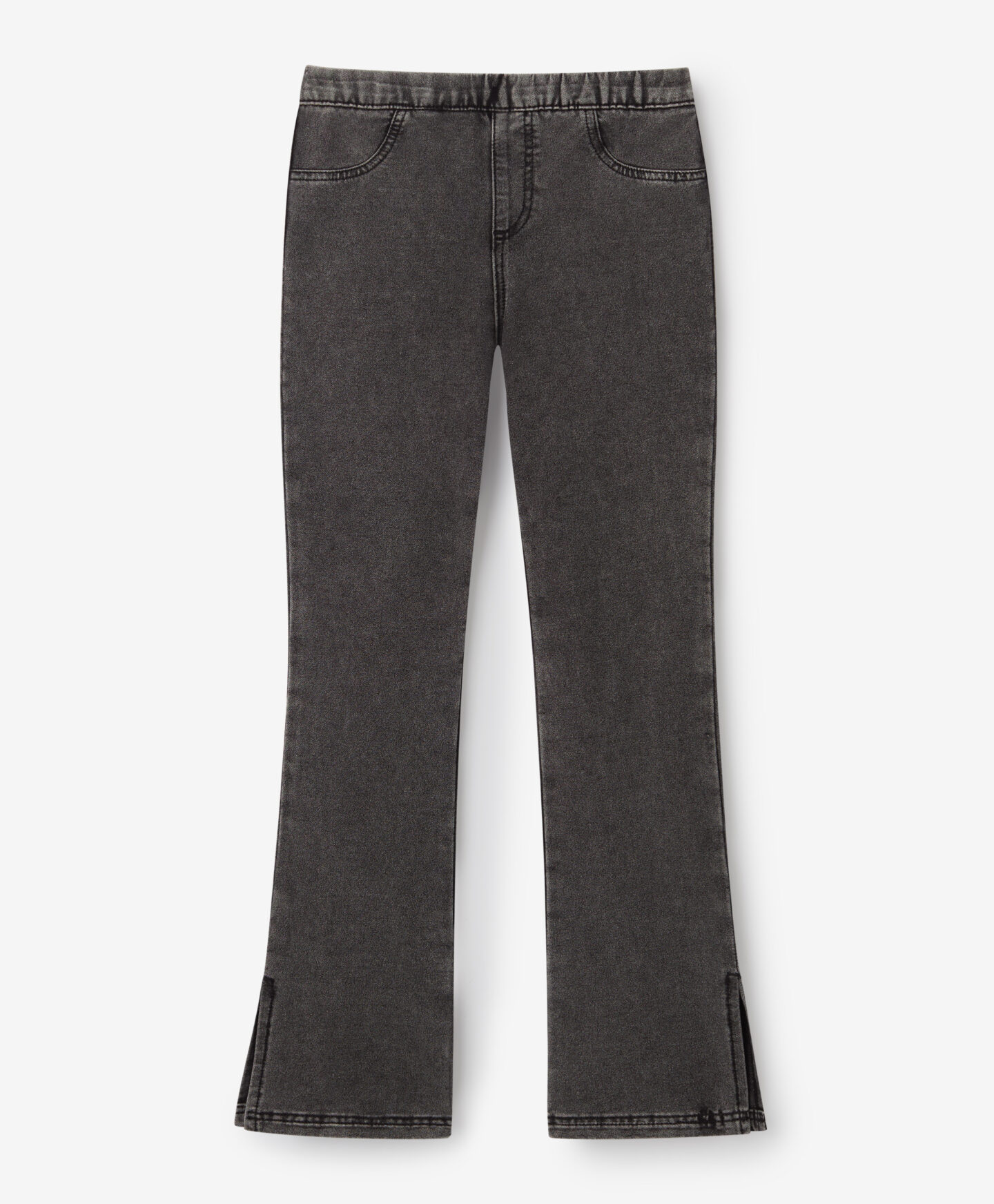 jeans grigi a zampa da ragazza