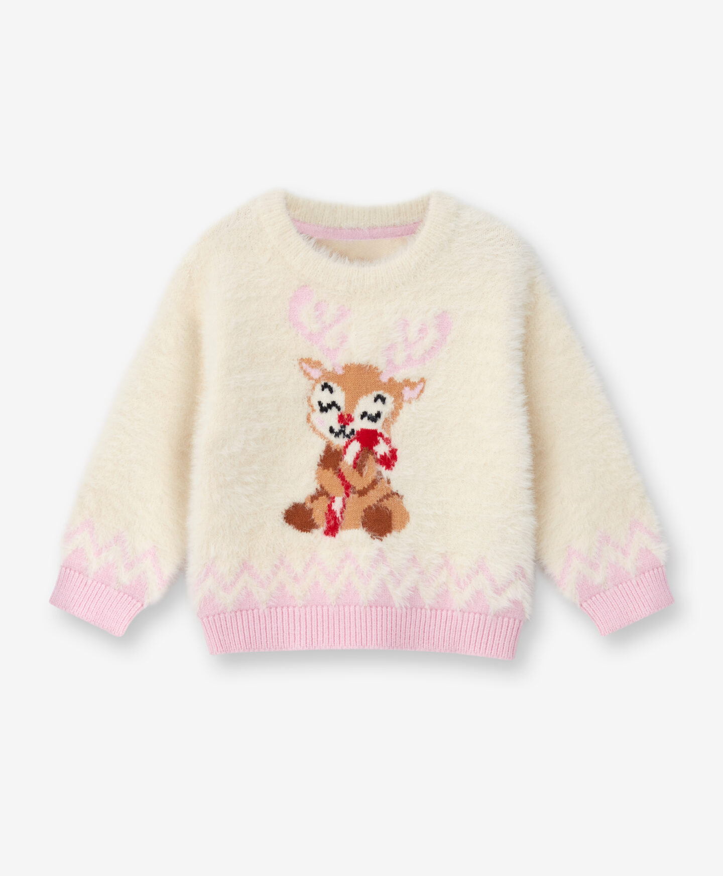 maglione bianco con renna neonata