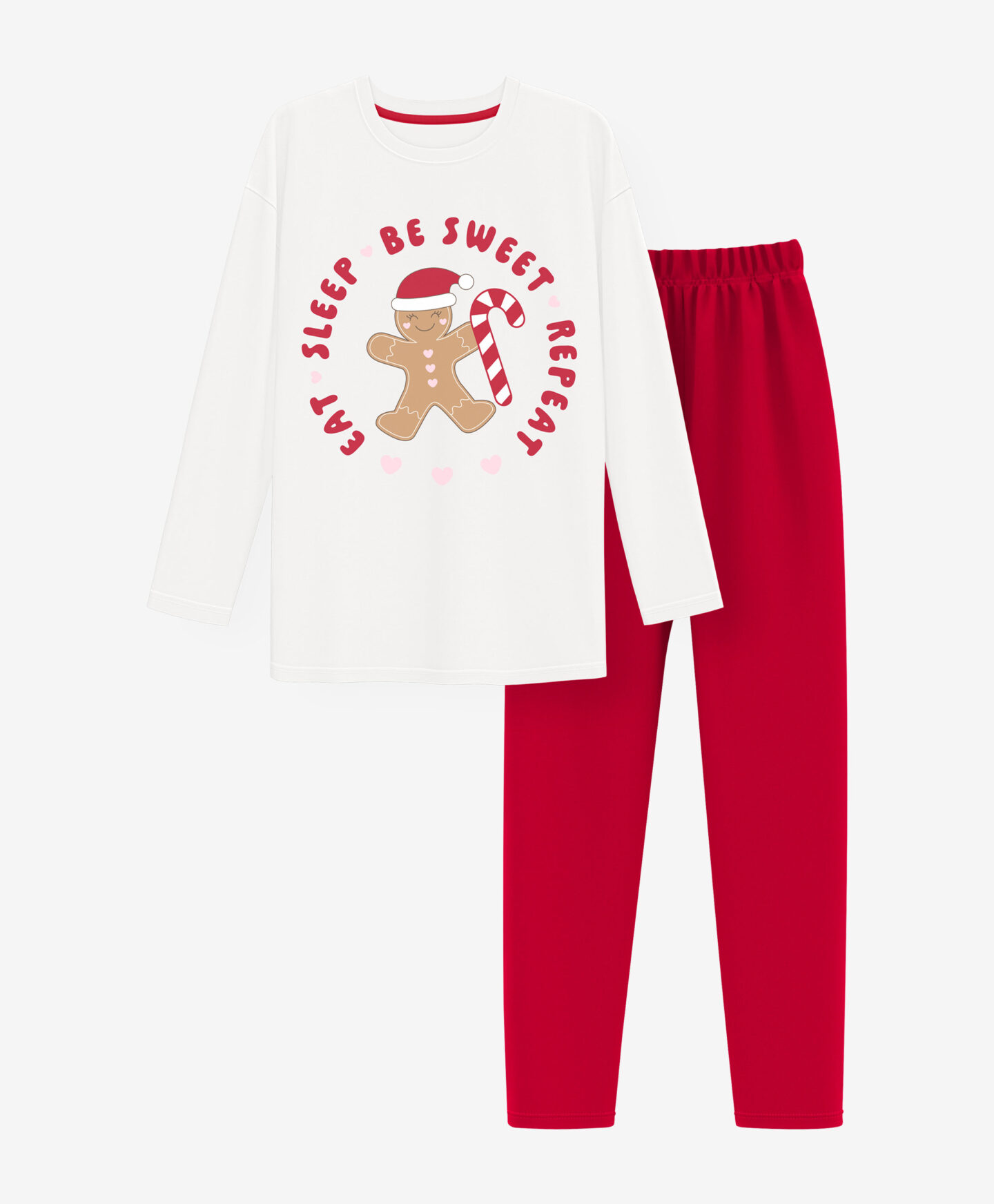 pigiama bianco e rosso da ragazza