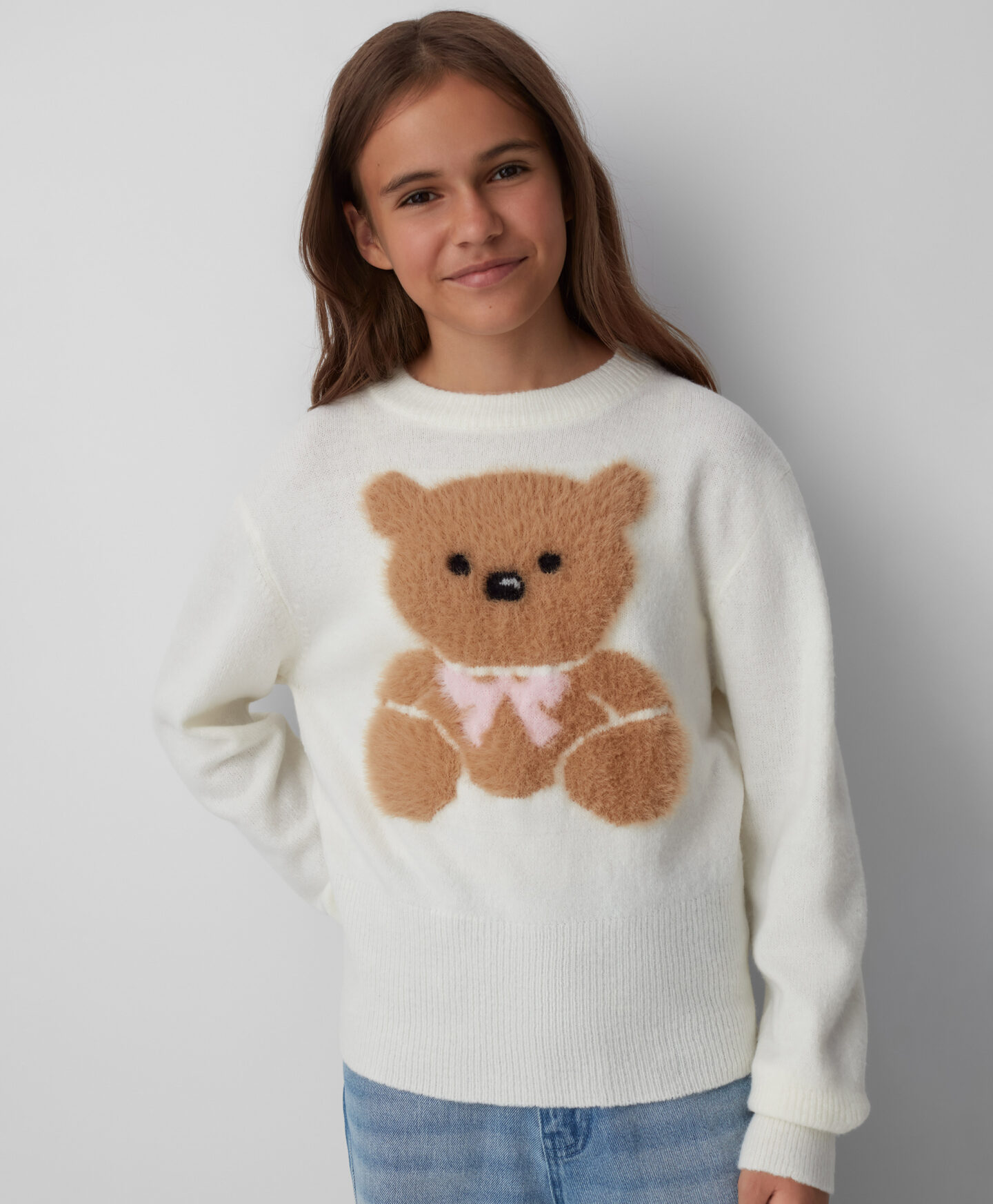 maglia con orsetto da ragazza