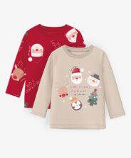  2-pak koszulek niemowlęcych chłopięcych 100% bawełny