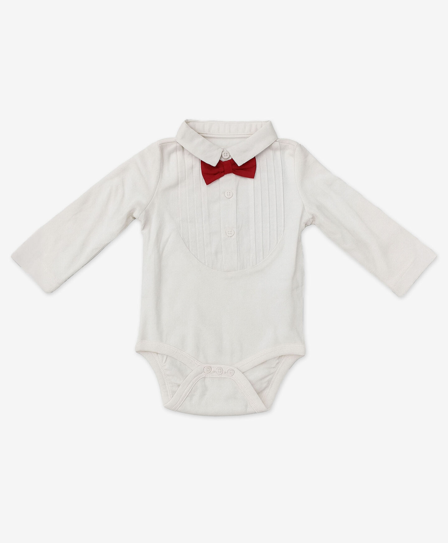 body bianco neonato con papillon