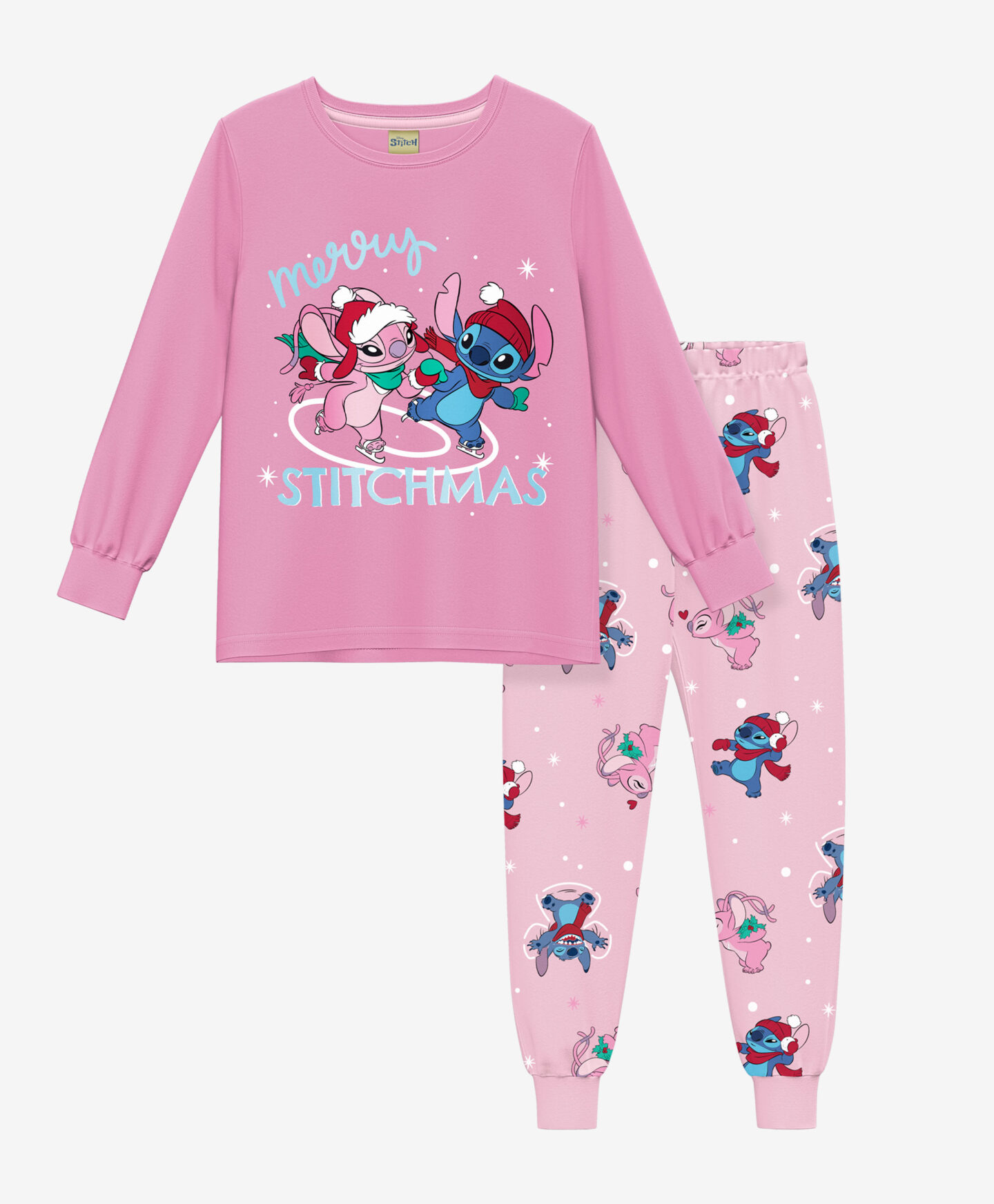 pigiama rosa di stitch da bambina