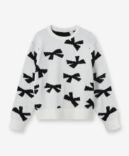 Sweter dziewczęcy biały