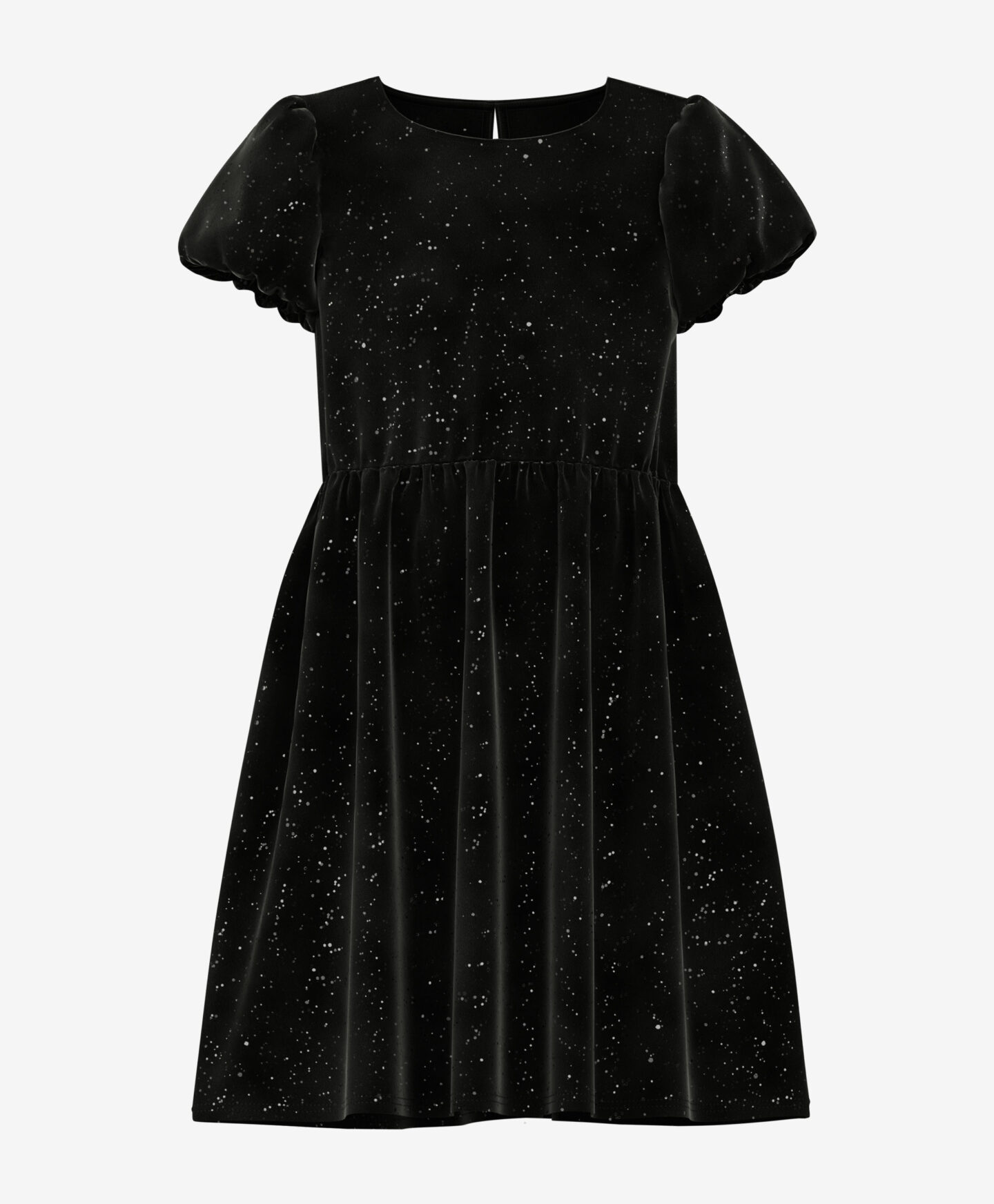 abito nero glitterato per ragazza