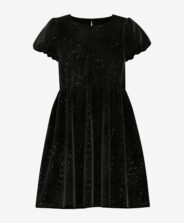 Sukienka dziewczęca z brokatem czarna