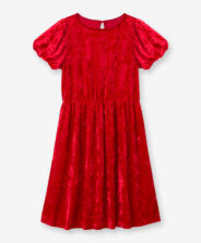 Sukienka dziewczęca z brokatem czerwona