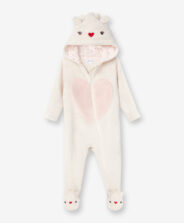 Pajac niemowlęcy dziewczęcy renifer 3D beżowy