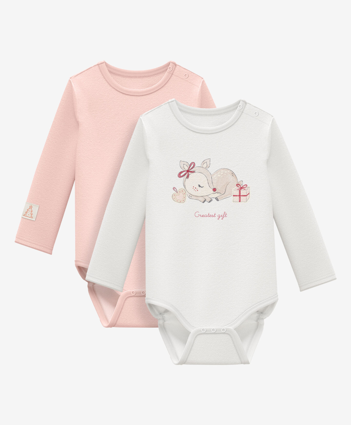 set body rosa e beige da neonata