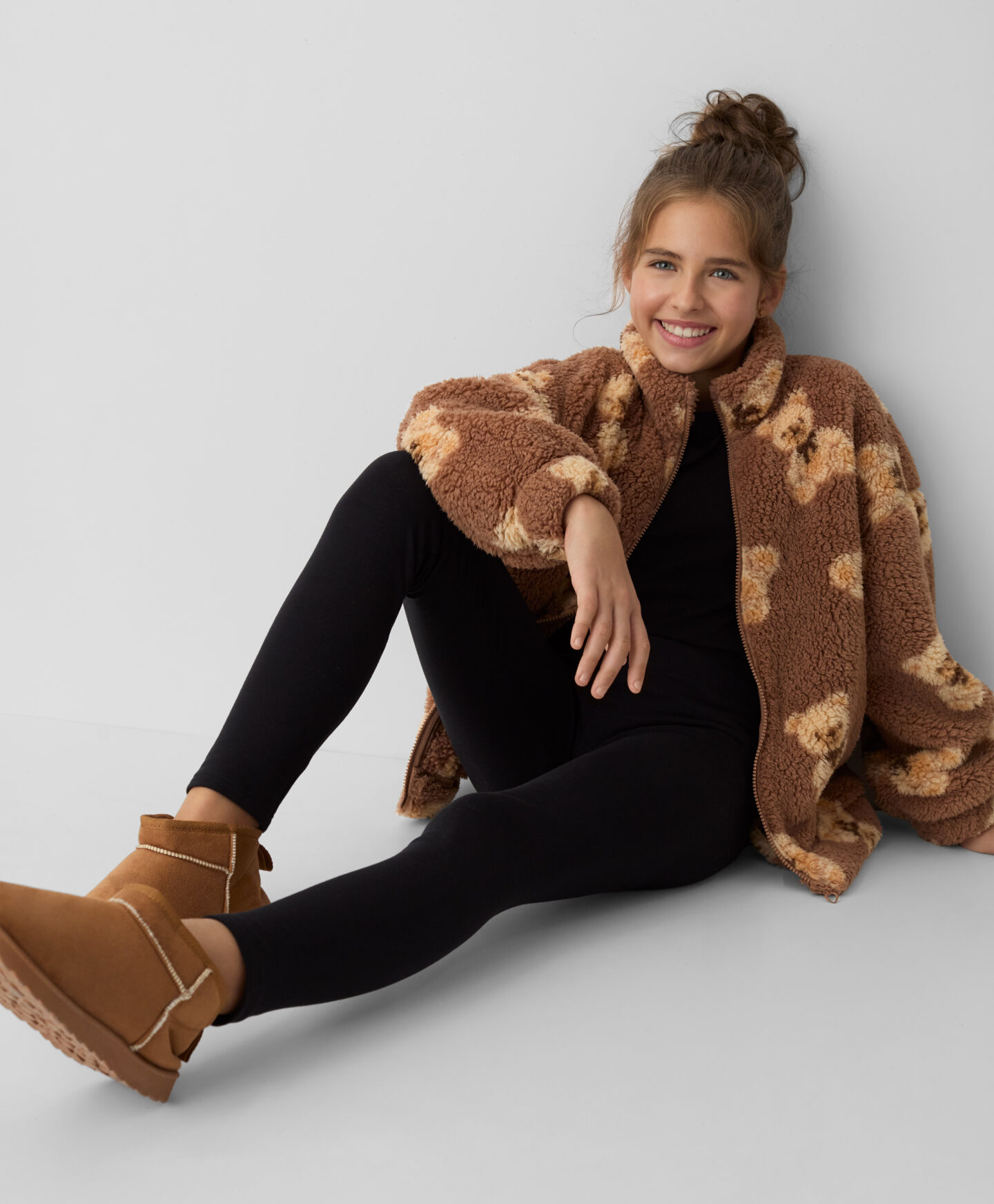 leggings neri da ragazza