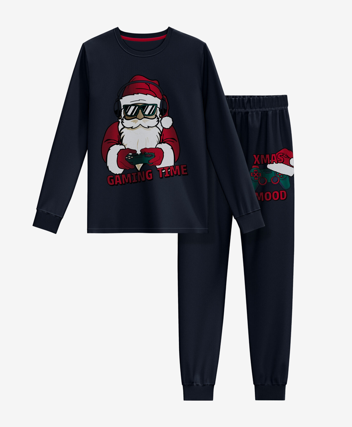 pigiama nero babbo natale ragazzo