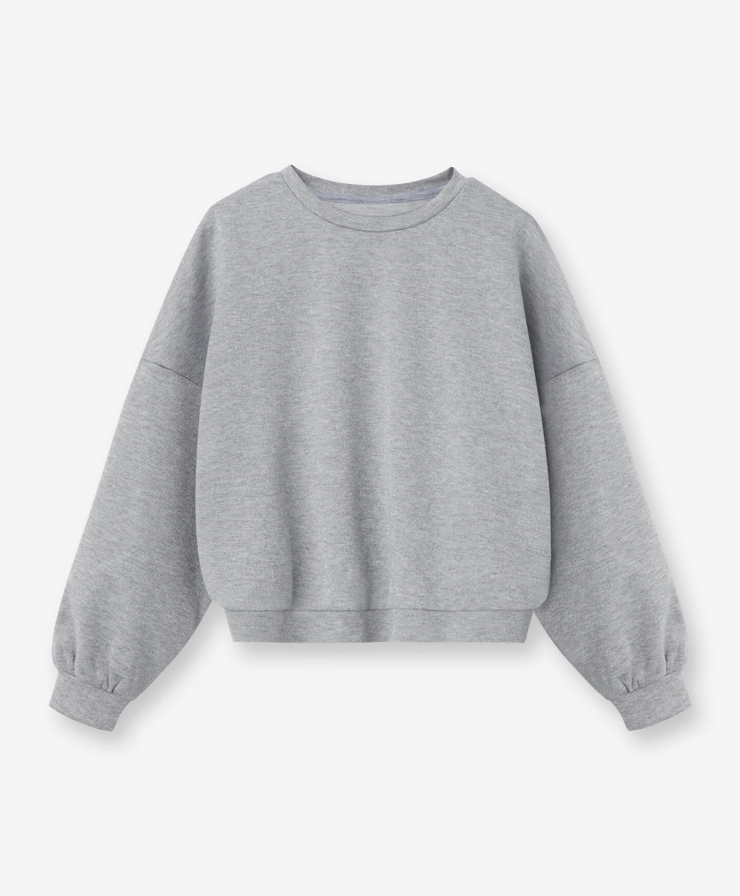 felpa grigia brillante da ragazza