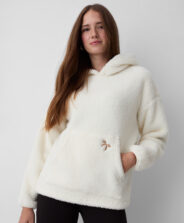 Bluza damska sherpa biała