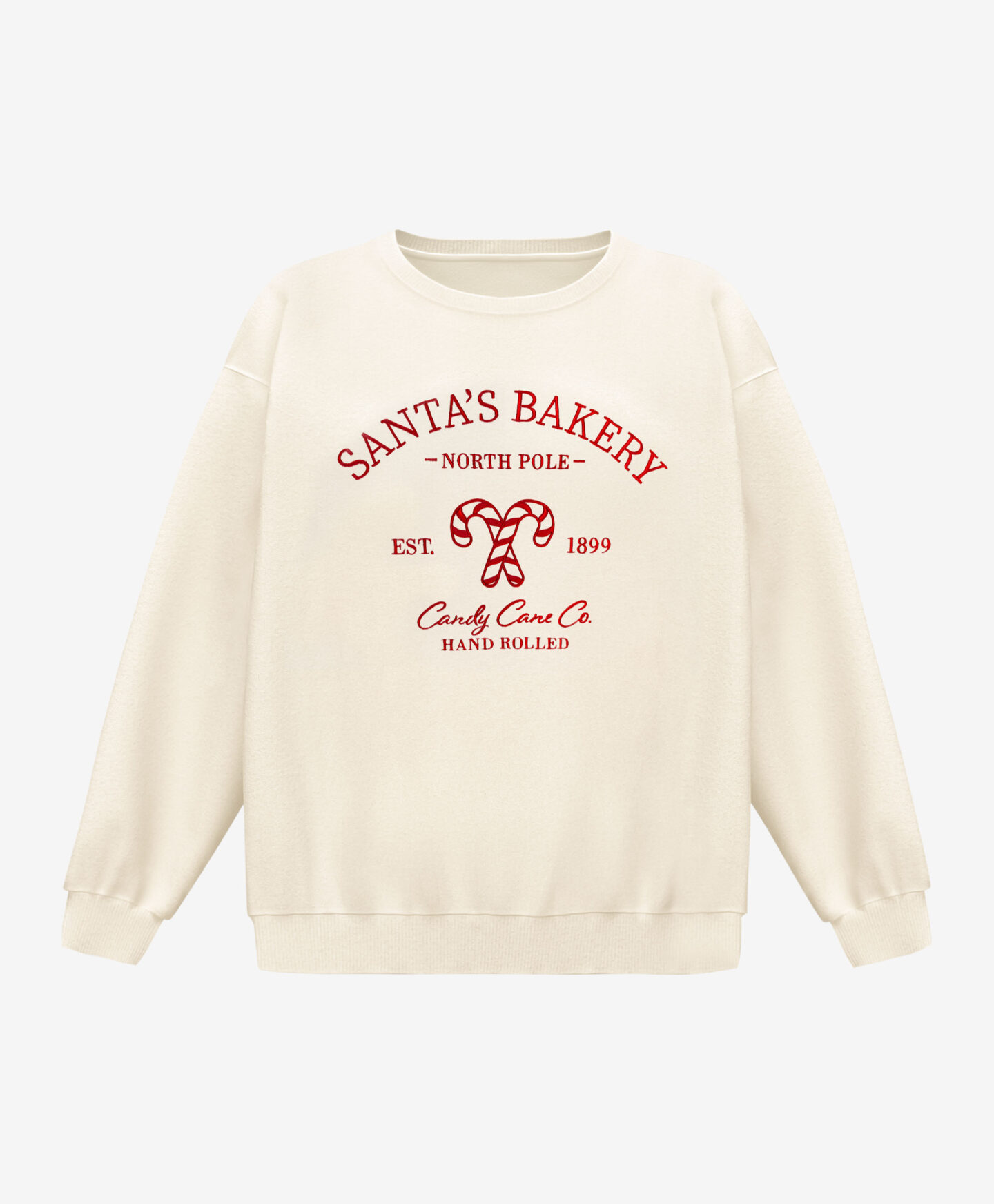 felpa natalizia bianca da donna