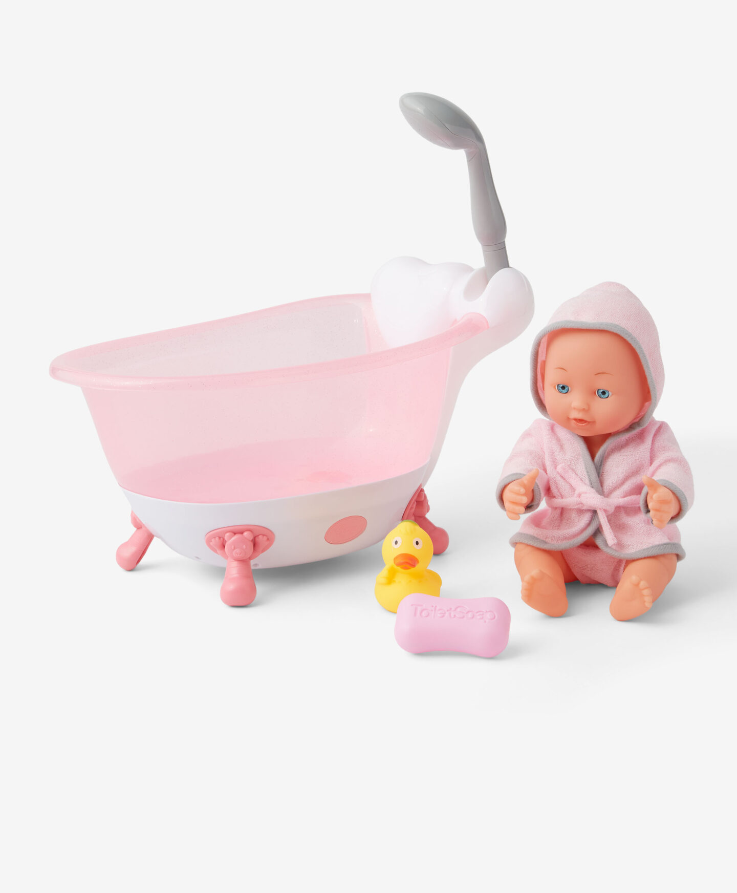 bambola con vasca da bagno