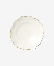 Talerz deserowy ze złotym rantem