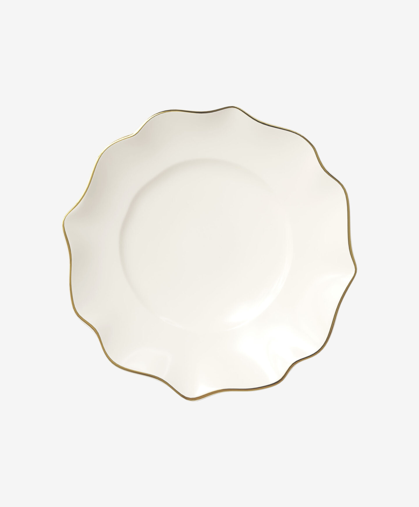 piatto fondo con bordo dorato
