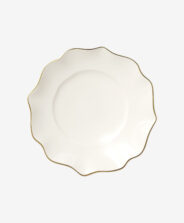 Talerz obiadowy ze złotym rantem