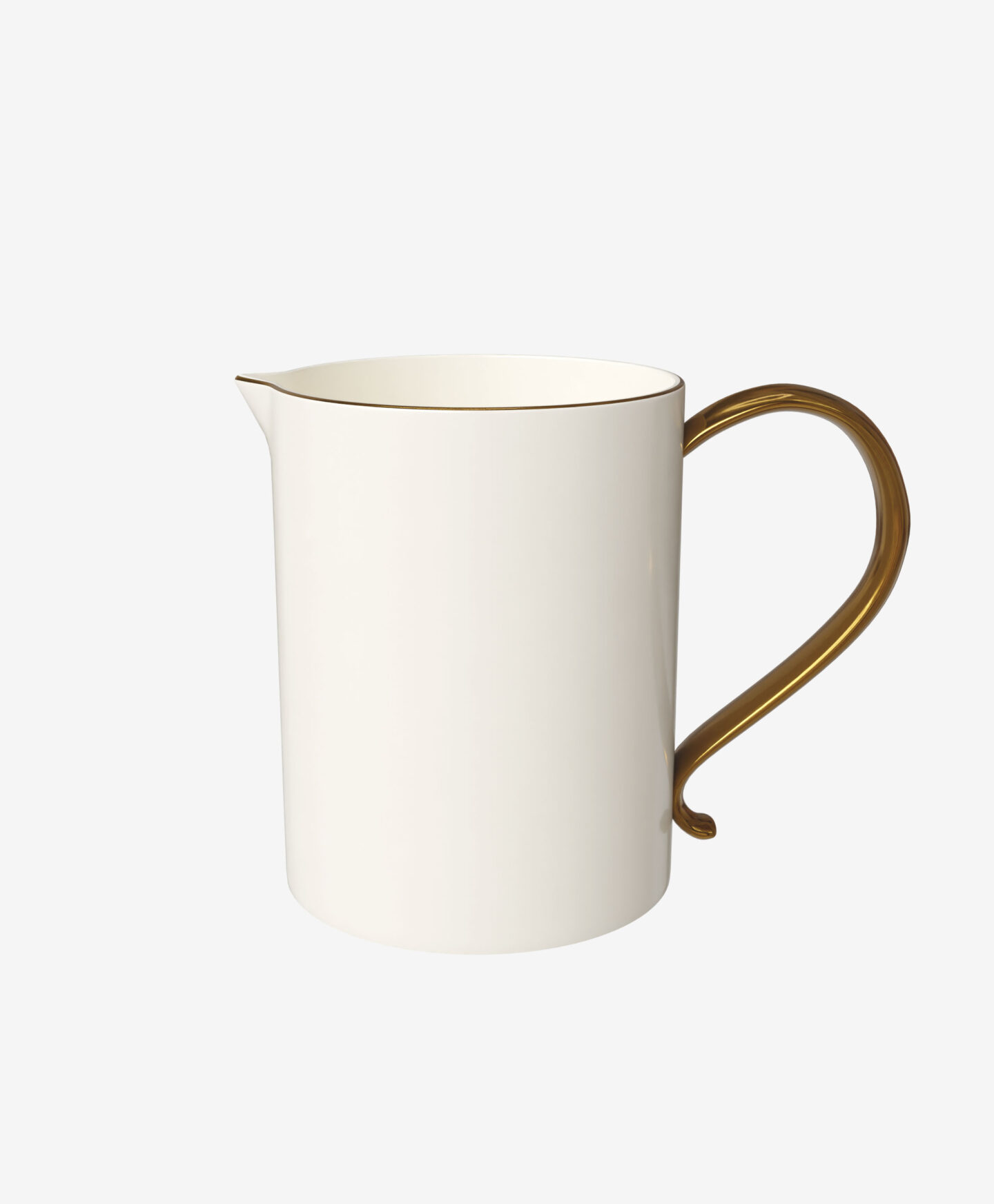 brocca per latte con bordo dorato