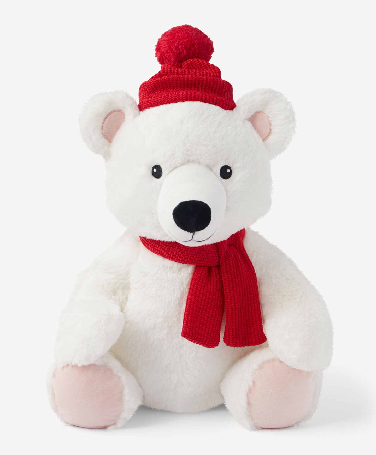 peluche orso bianco natalizio