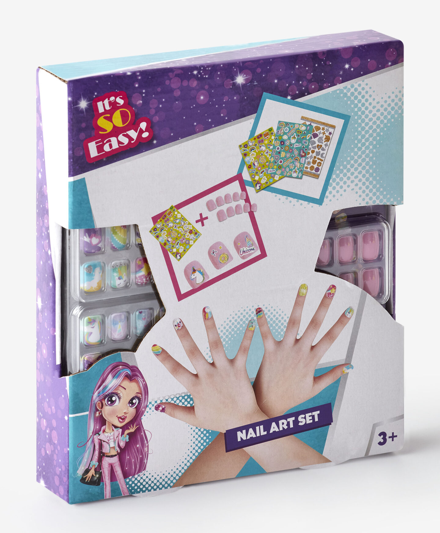 kit manicure con smalti e adesivi