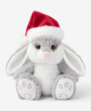 peluche coniglio natalizio grigio