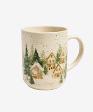 tazza natalizia con paesaggio