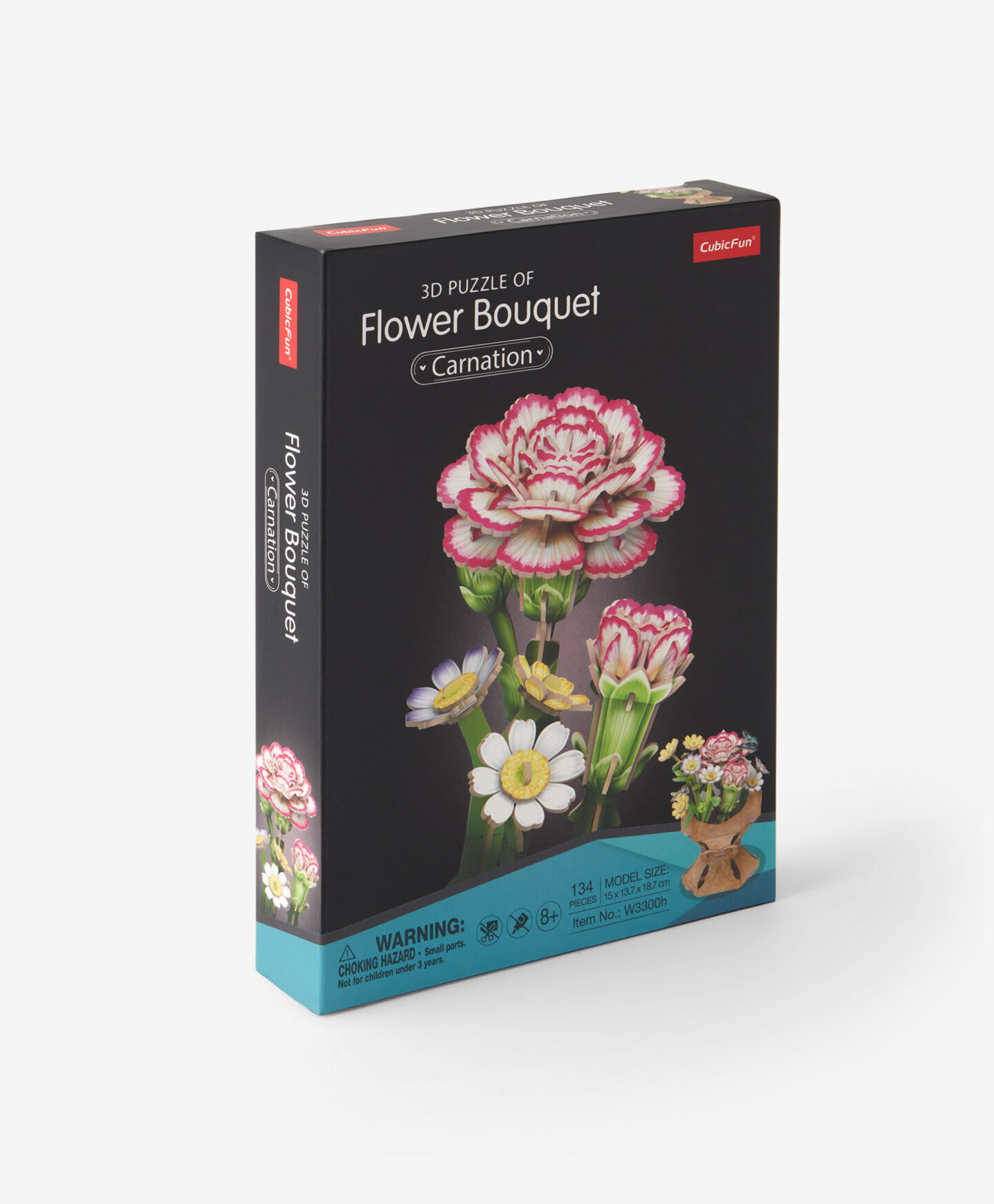Puzzle 3D kwiaty piwonia