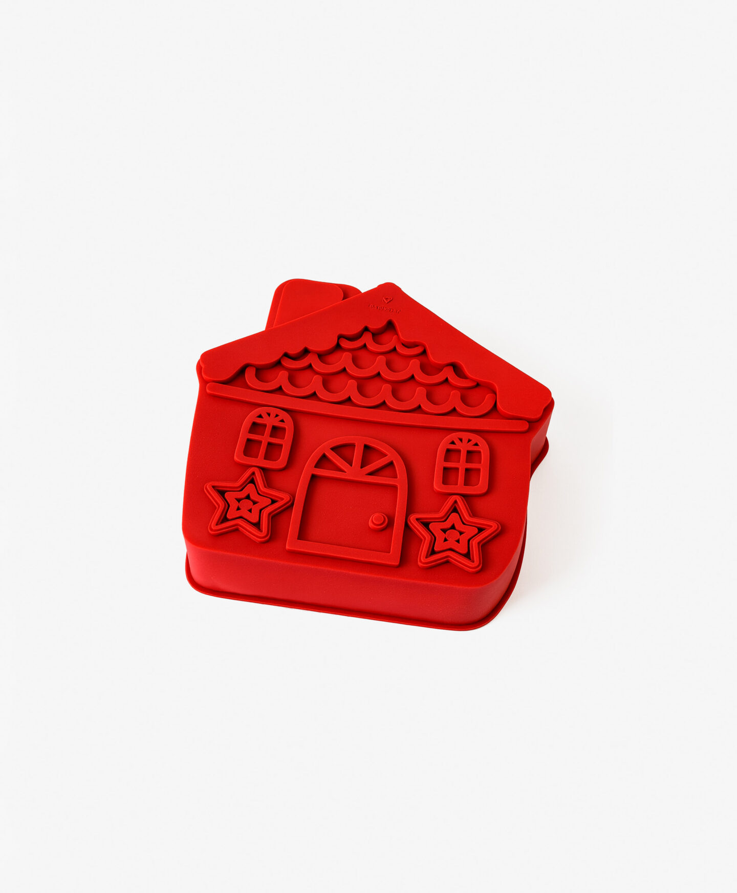 stampo rosso a forma di casetta