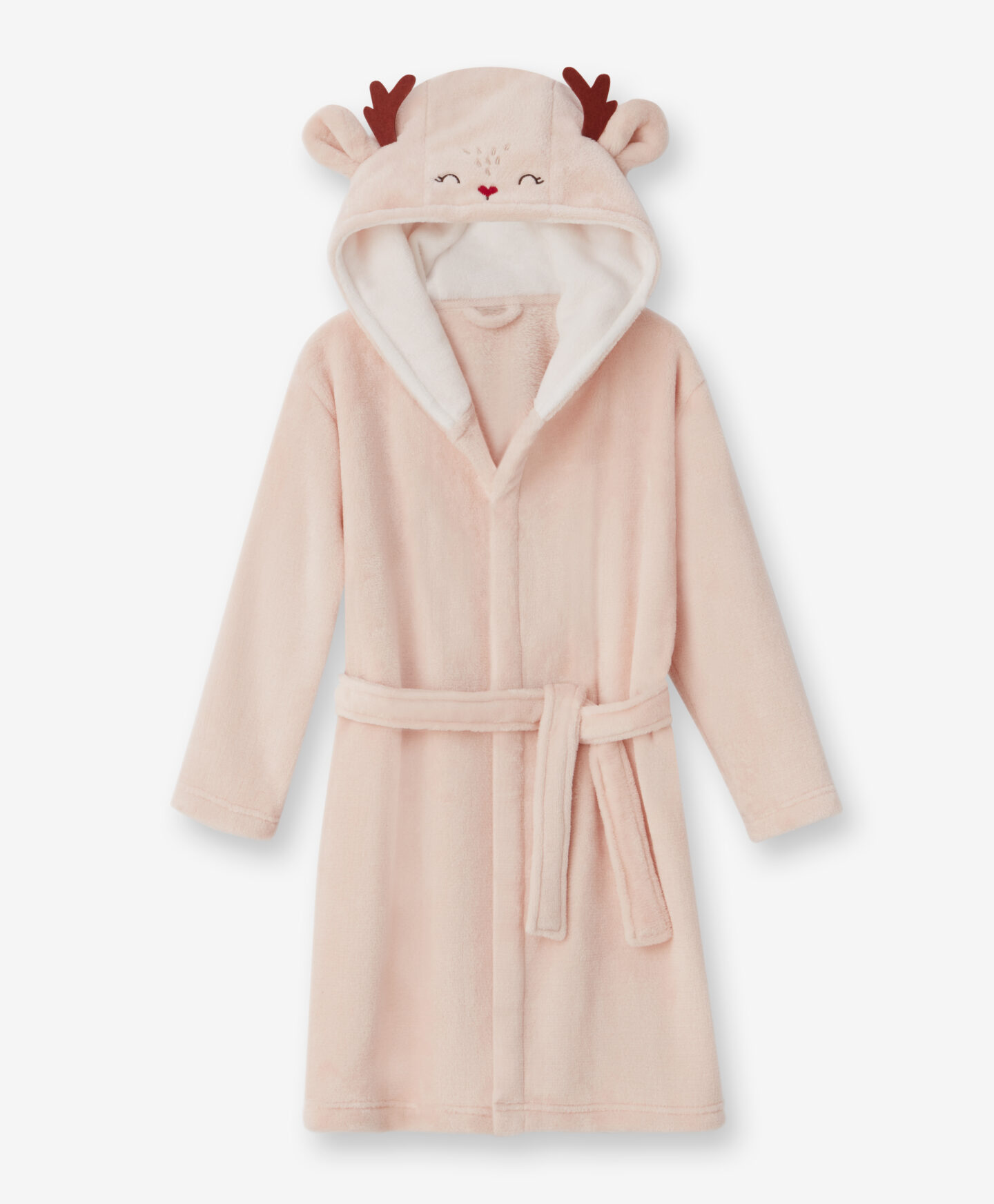 accappatoio renna rosa da bambina