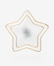 Komplet 2 szklanych gwiazdek do serwowania