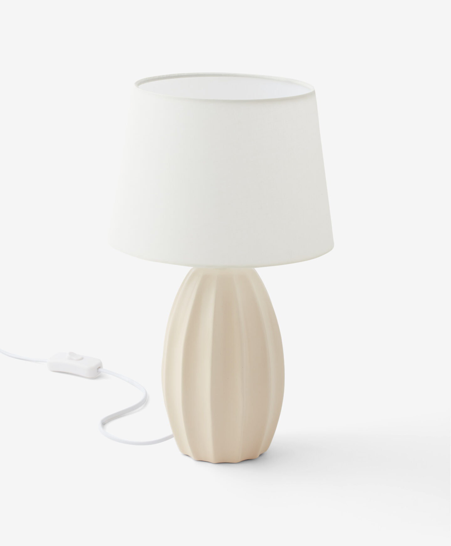 lampada beige da tavolo ceramica