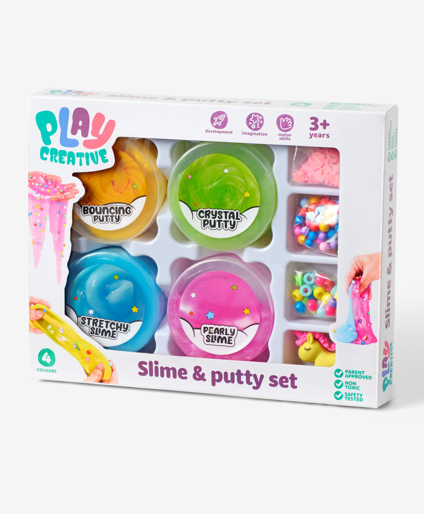 set slime colorati con accessori