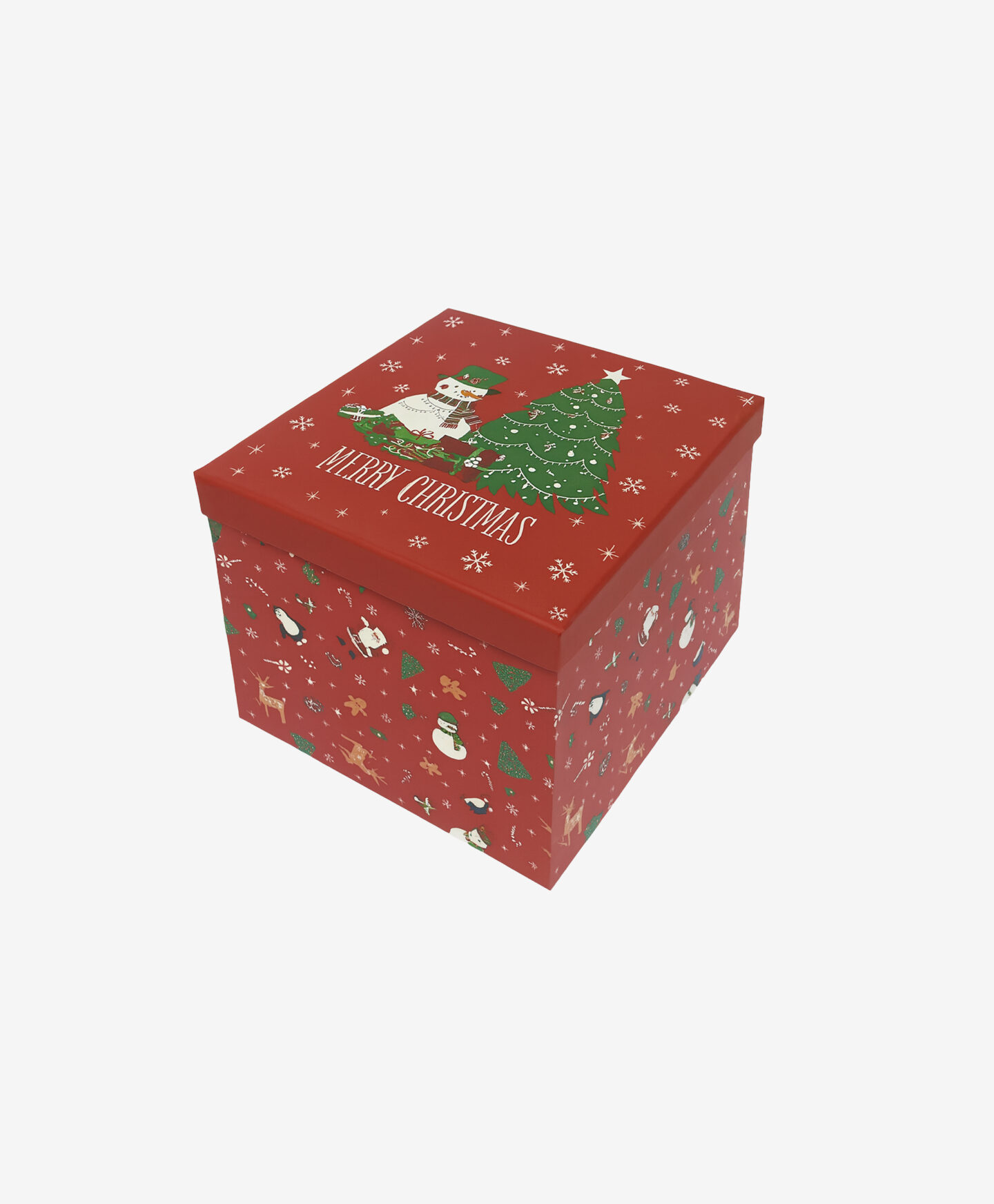 scatola regalo natalizia rossa