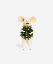 topino beige in feltro per albero