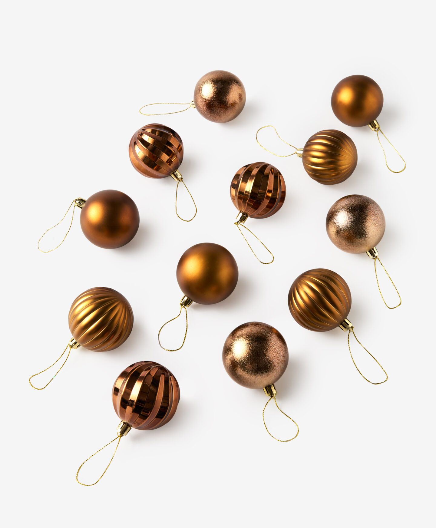 set palline marroni di natale