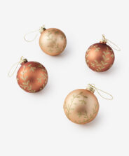 set palline di natale marroni