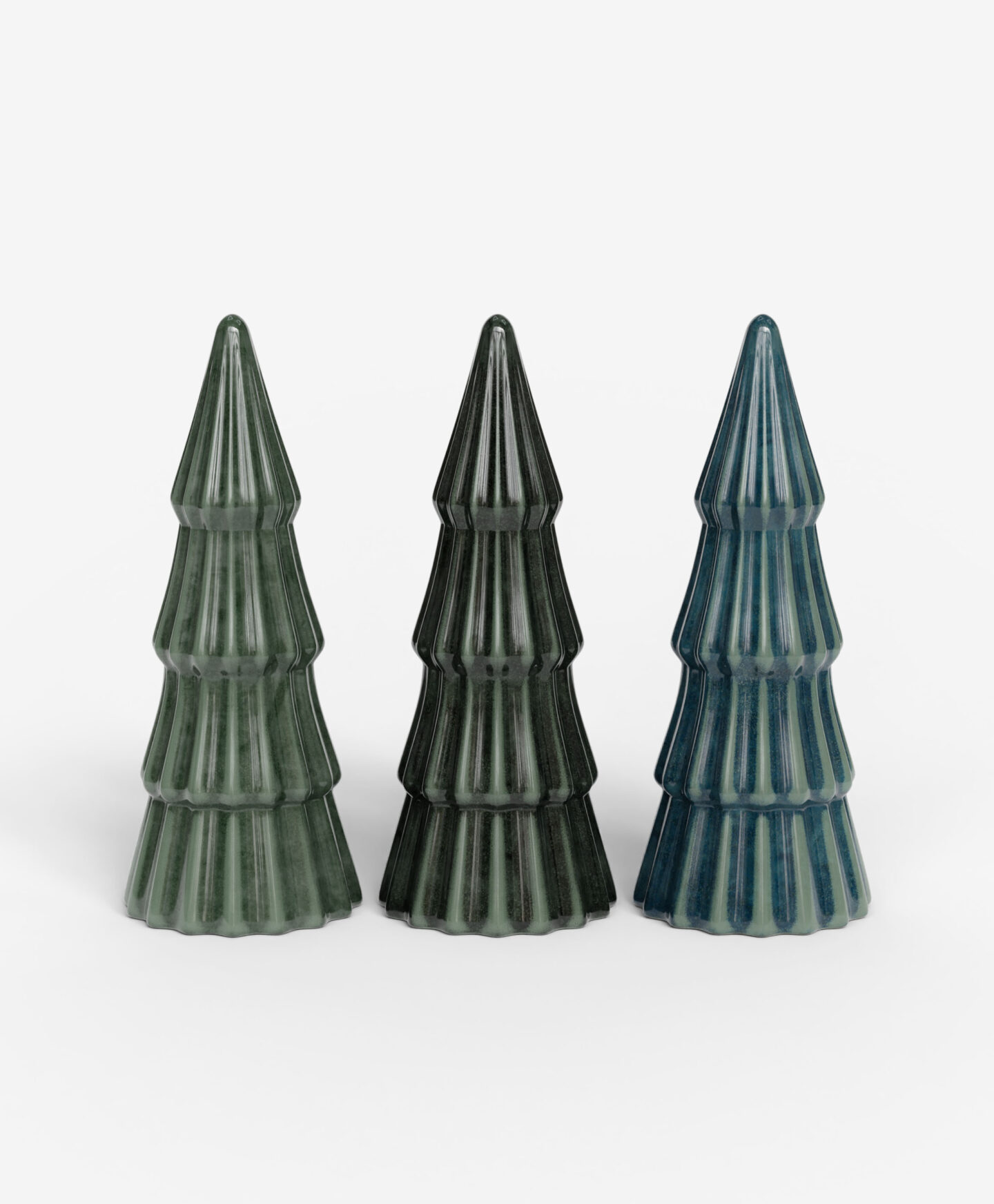 set alberi di natale in ceramica