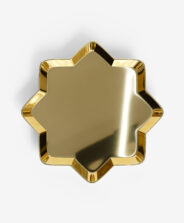 vassoio dorato a forma di stella